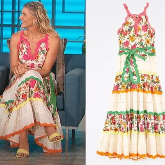 NWT Farm Rio Toucan’s Garden Belted Maxi Dress